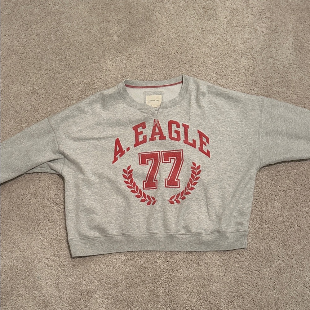 American Eagle Light Gray Sweatshirt